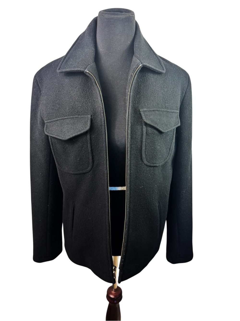 J.Crew Wool Blend Women’s Full-Zip Utility Jacket
Coat Black Size Medium
